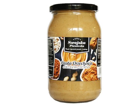 MASŁO ORZECHOWE PASTA Z ORZECHA GŁADKA MIAZGA 900ml