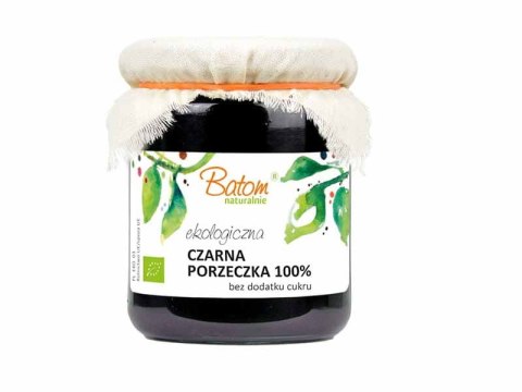 CZARNA PORZECZKA 100 % BEZ DODATKU CUKRU BIO 260 g - BATOM